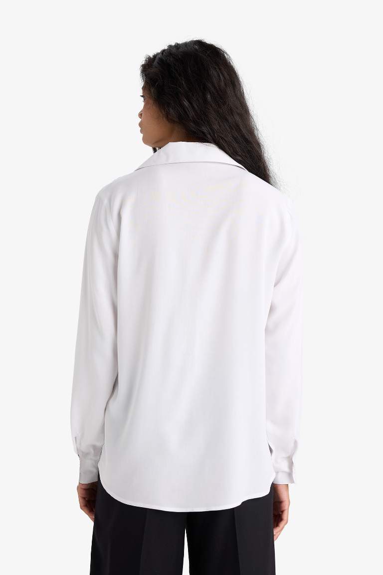 Regular Fit Shirt Collar Long Sleeve Shirt