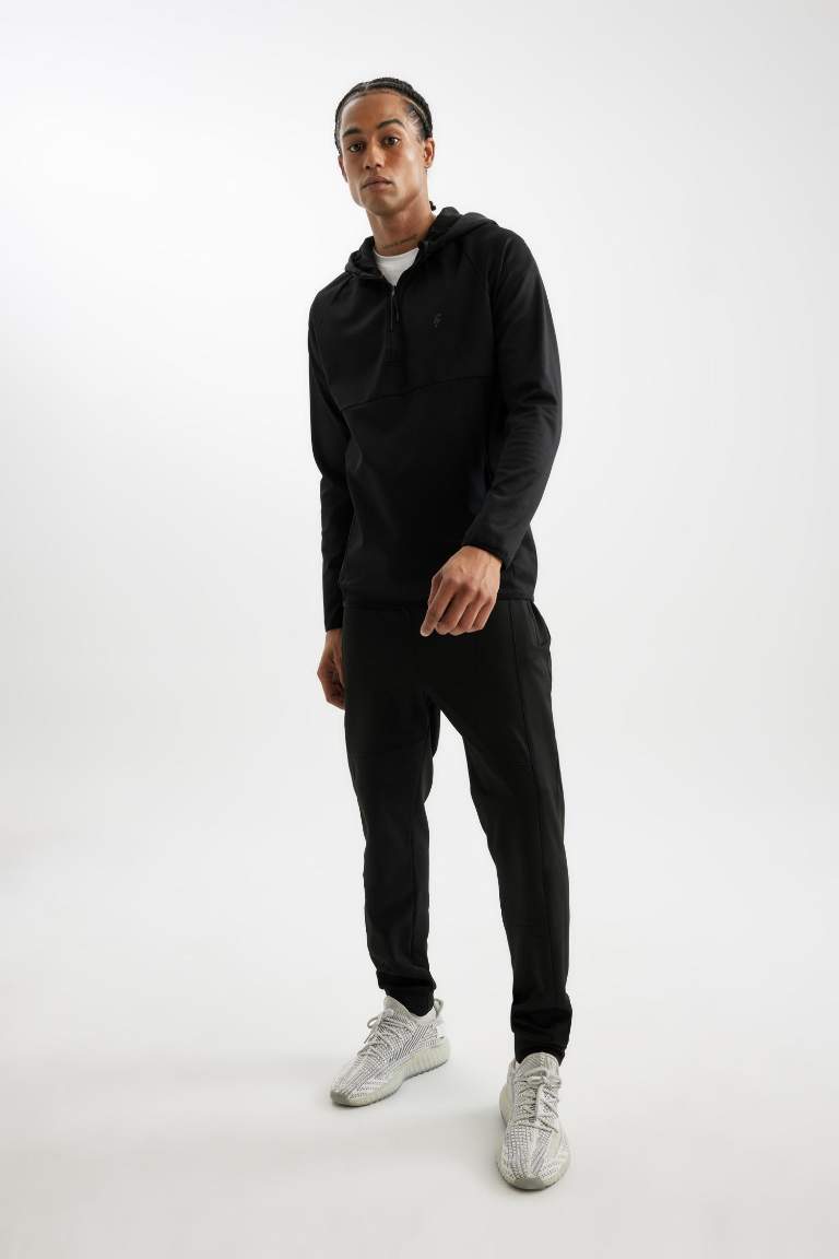 DeFactoFit Jogger Eşofman Altı Slim Fit Dar Kesim Skuba Dalgıç Kumaş Standart Paça