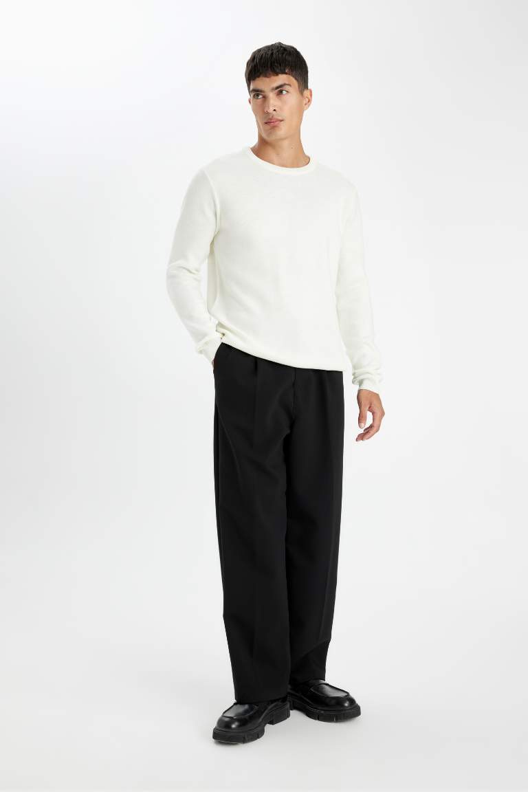 Standard Fit Basic Knitted Pullover