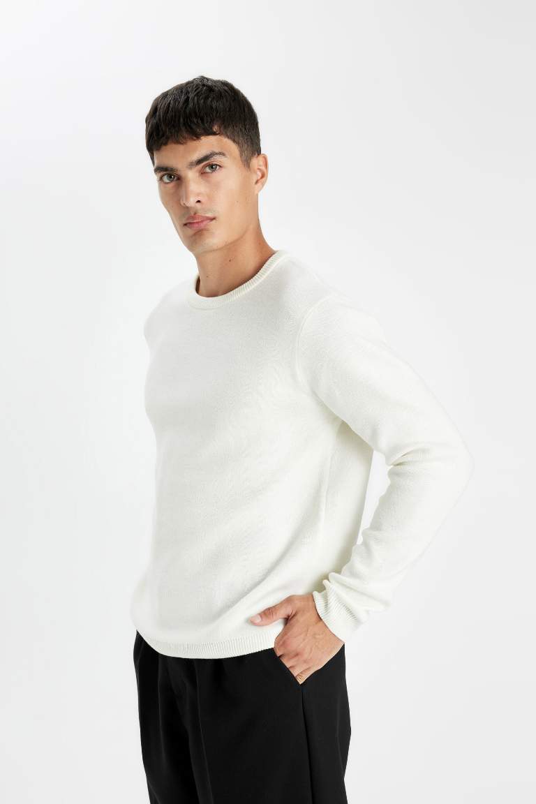 Standard Fit Basic Knitted Pullover