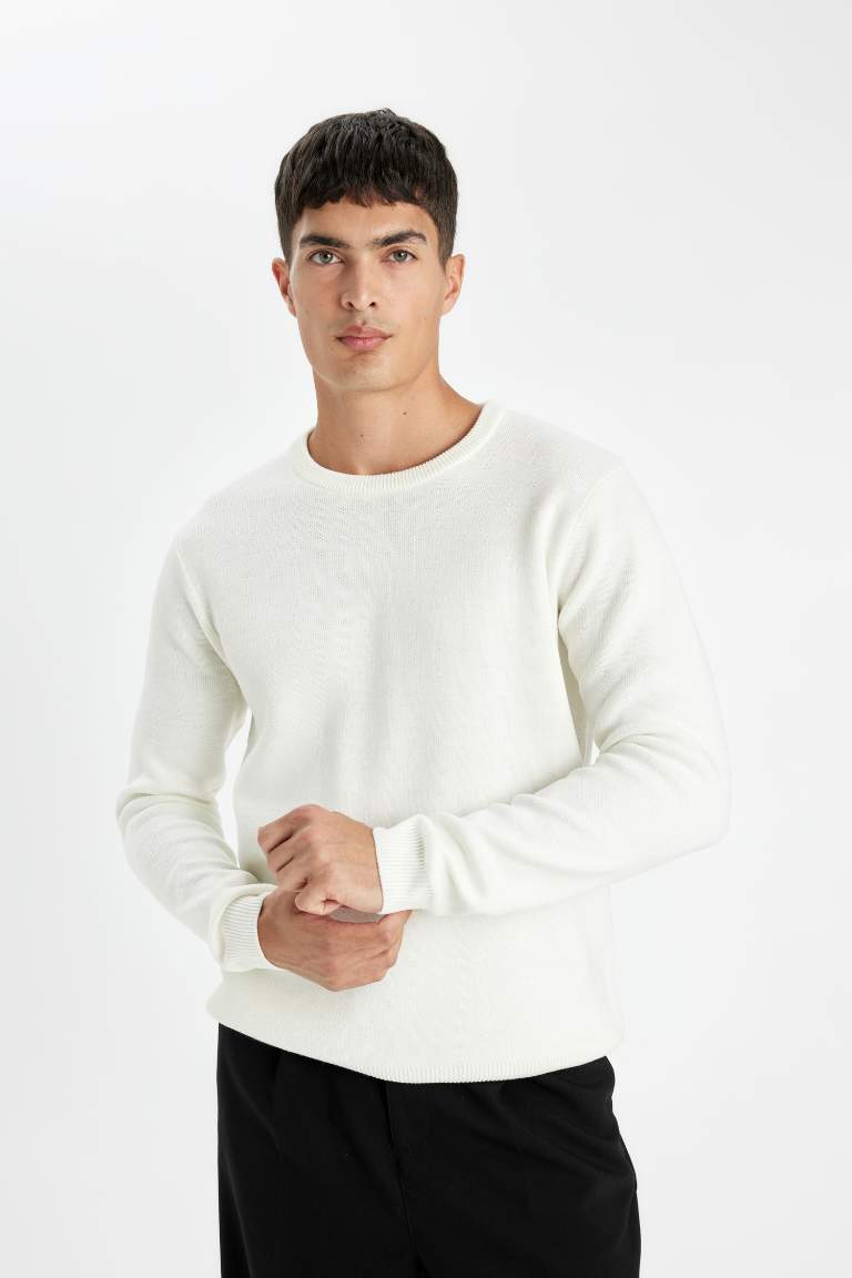 Standard Fit Basic Knitted Pullover