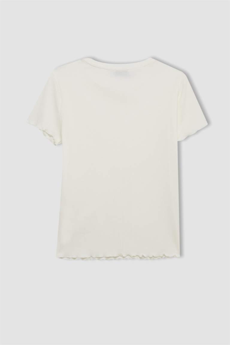 2 Piece Slim Fit Crew Neck Camisole Short Sleeve T-Shirt