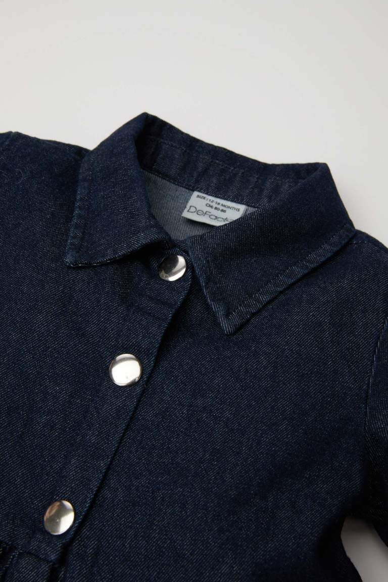 Robe en jean à manches longues pour bébé fille