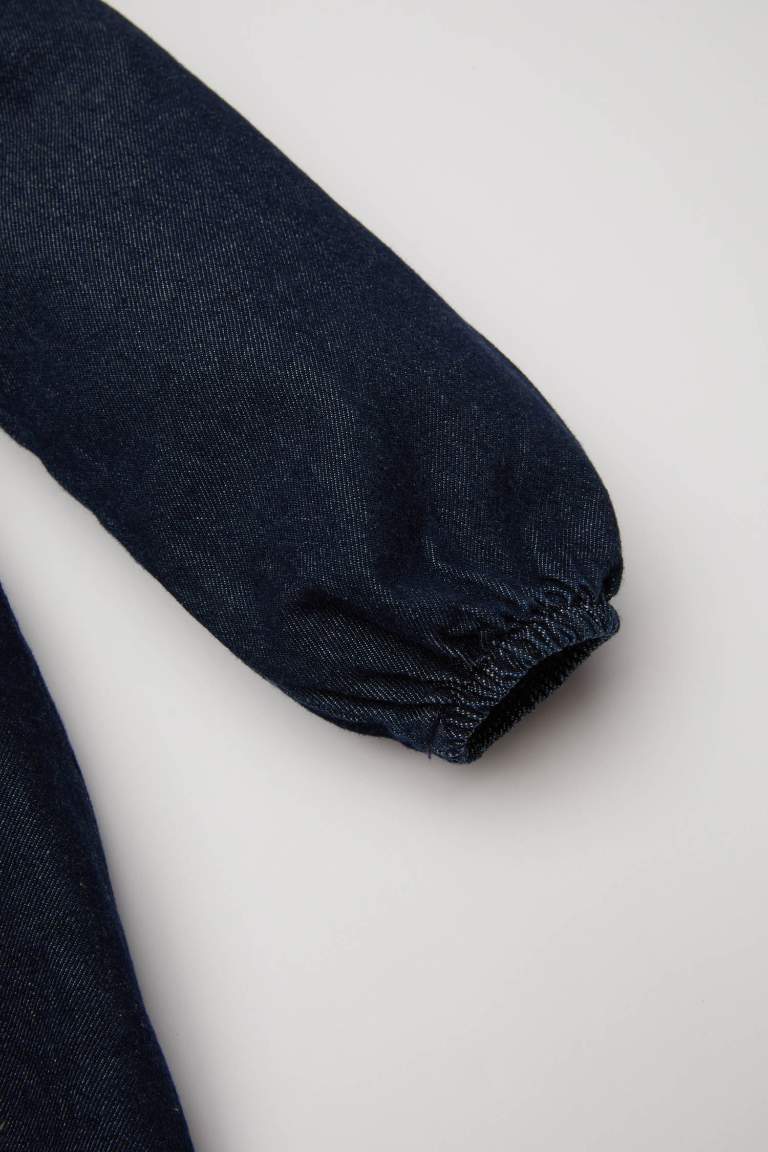 Robe en jean à manches longues pour bébé fille