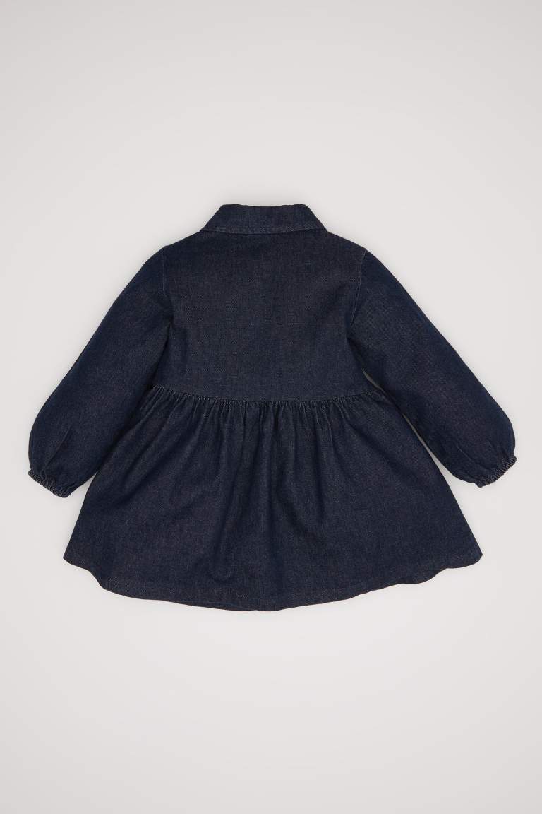 Robe en jean à manches longues pour bébé fille