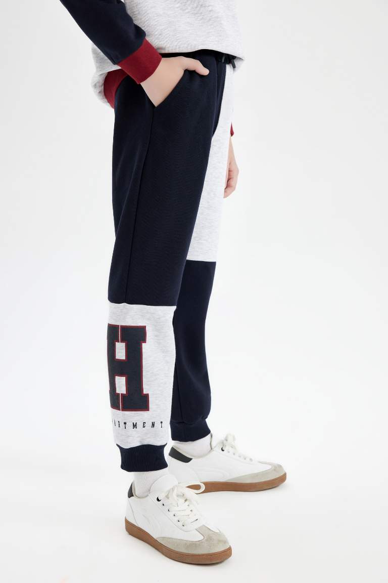 Boy Color Block Thick Jogger Sweatpants