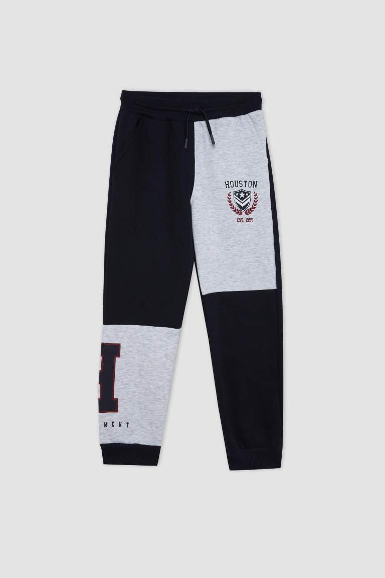 Boy Color Block Thick Jogger Sweatpants