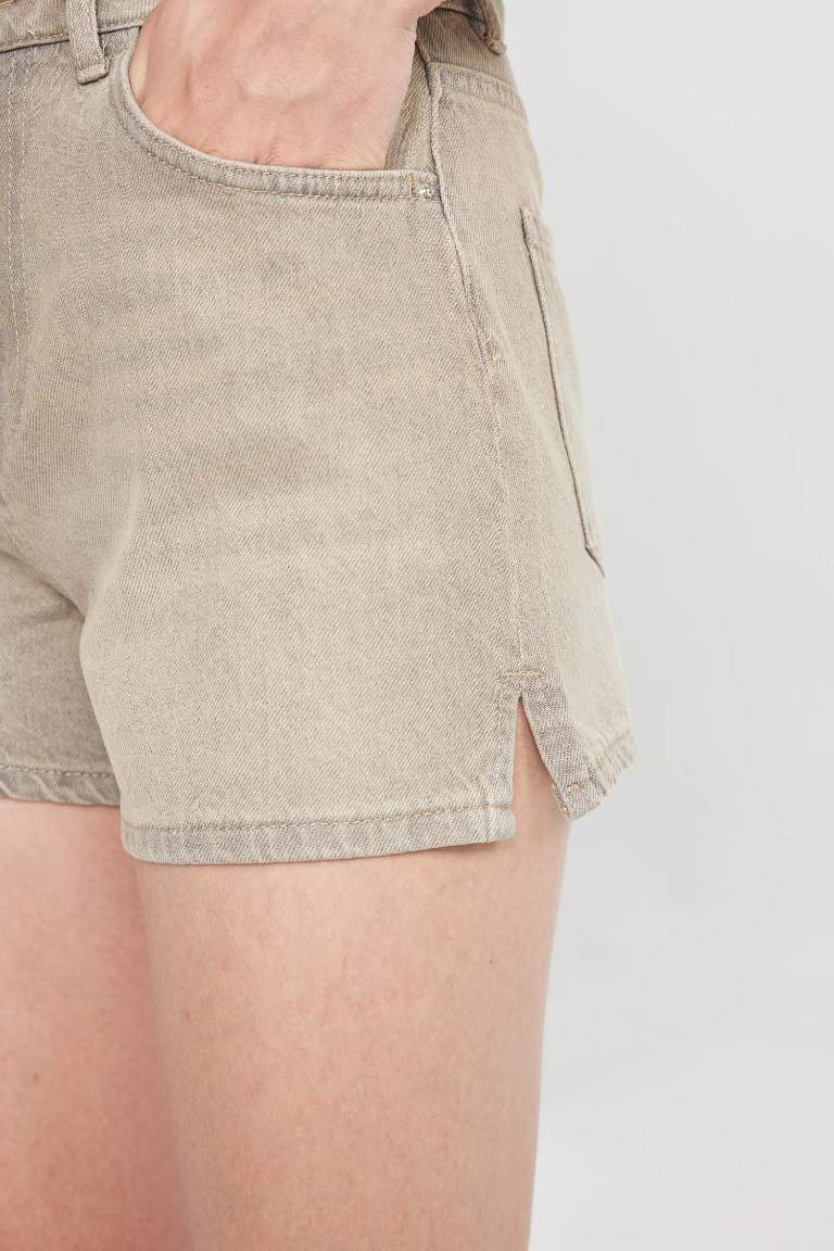 Mom Fit High Waist Jean Shorts