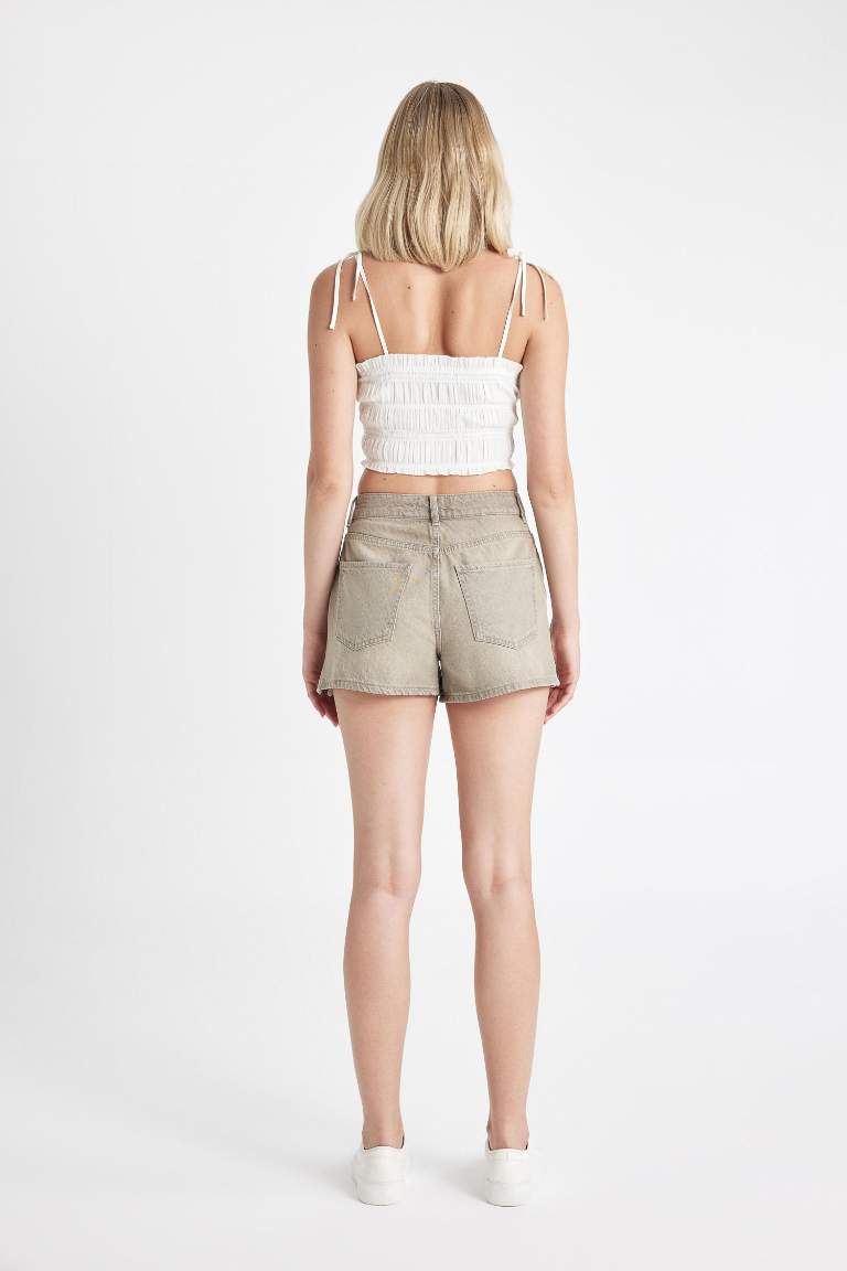 Mom Fit High Waist Jean Shorts