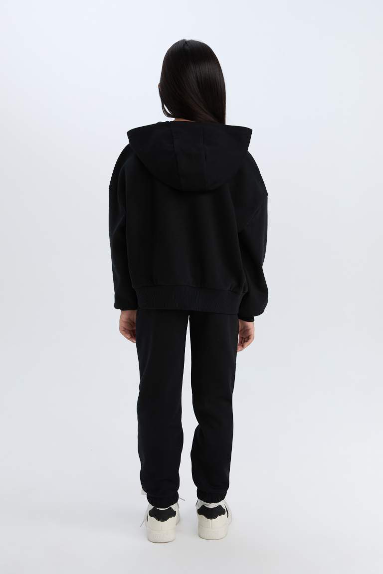 Girl Hooded Sweatshirt Jogger Bottom 2 Piece Set