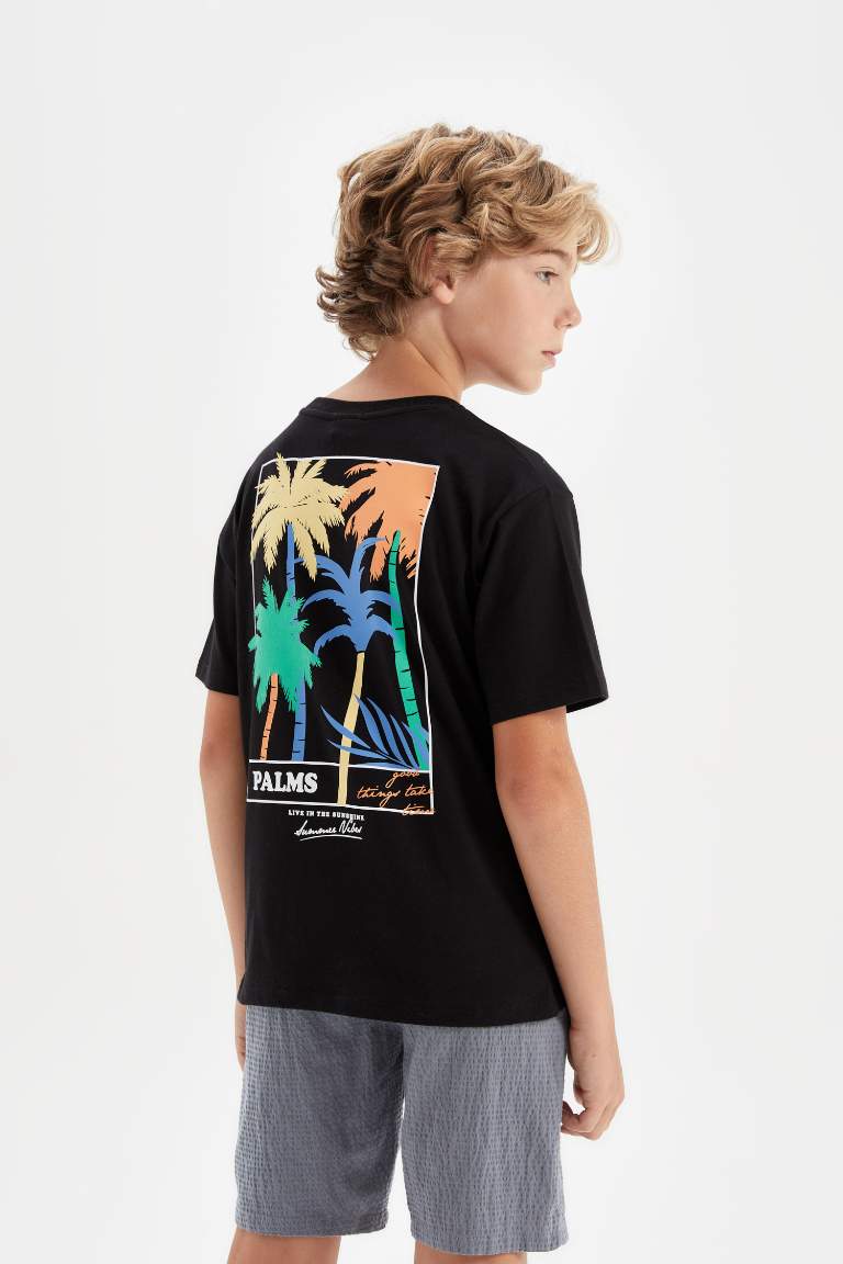 Boy Crew Neck Printed Short Sleeve T-Shirt