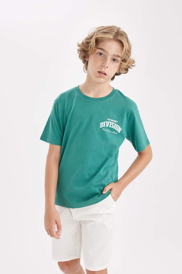 Boy Oversize Fit Printed Short Sleeve T-Shirt