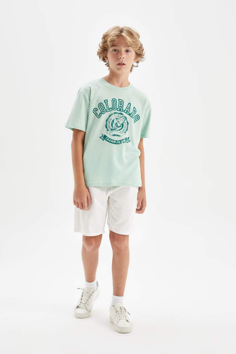 Boy Crew Neck Printed Short Sleeve T-Shirt