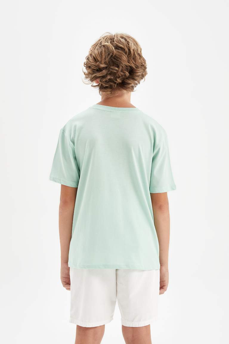 Boy Crew Neck Printed Short Sleeve T-Shirt