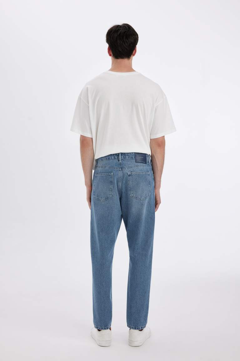 Pantalon Jean Slim Taille Haute à effet délavé Style des Années 90