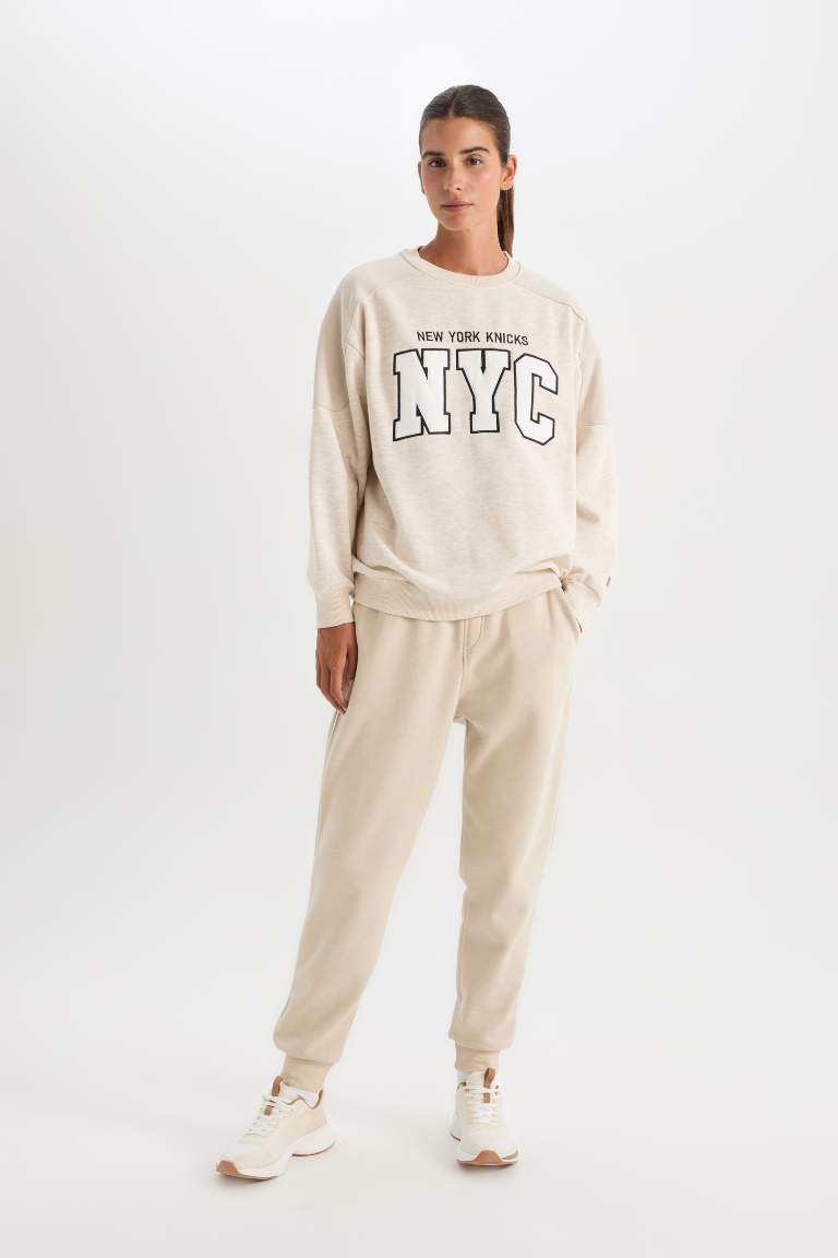 Sweat-shirt Oversize à Col rond et manches longues NBA NY Knicks de DeFacto Fit