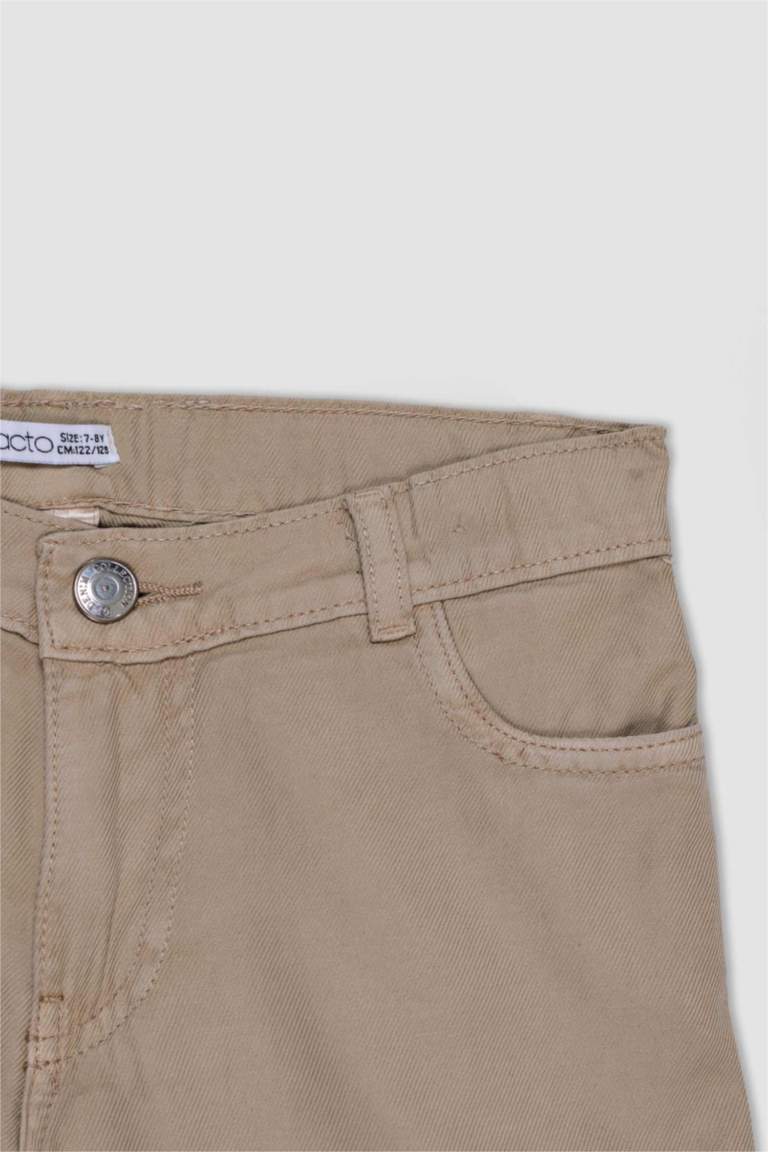 Girl Wide Leg Cotton Trousers