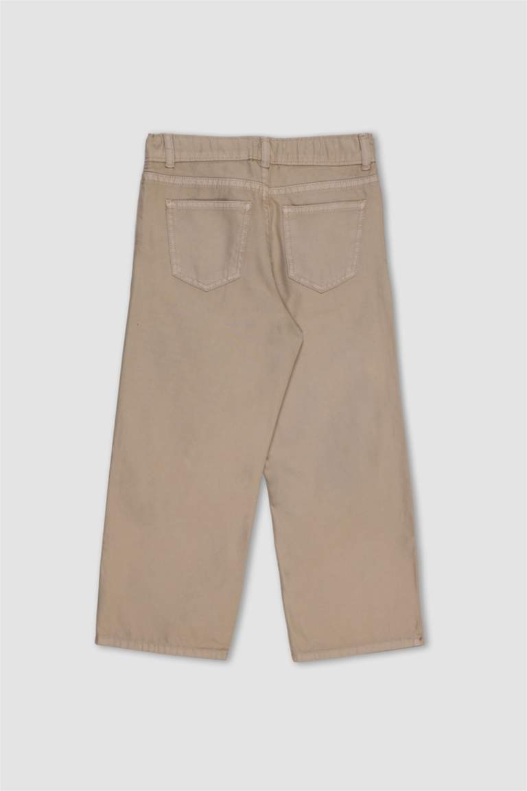 Girl Wide Leg Cotton Trousers