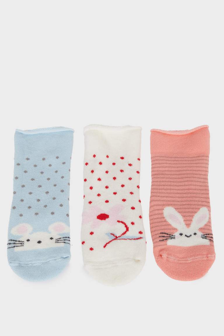 Baby Girl Animal 3 piece Terry Socks