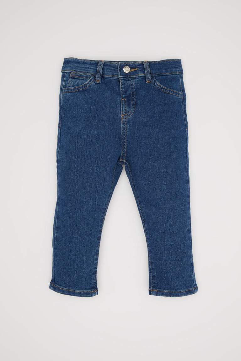 Baby Boy Regular Fit Straight Leg Pocketed Jeans