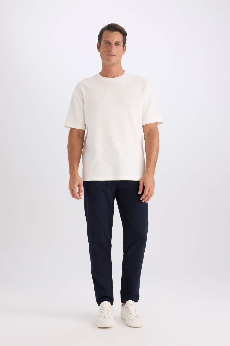 Relax Fit Crew Neck Cotton Basic T-Shirt