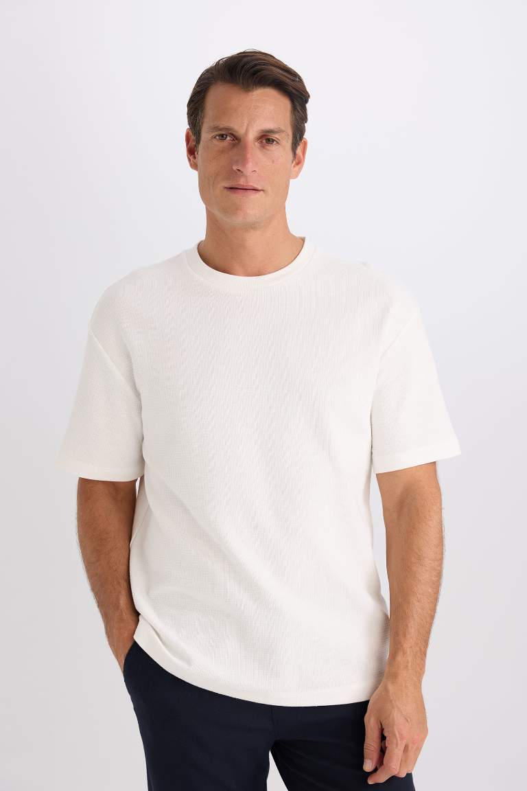 Relax Fit Crew Neck Cotton Basic T-Shirt