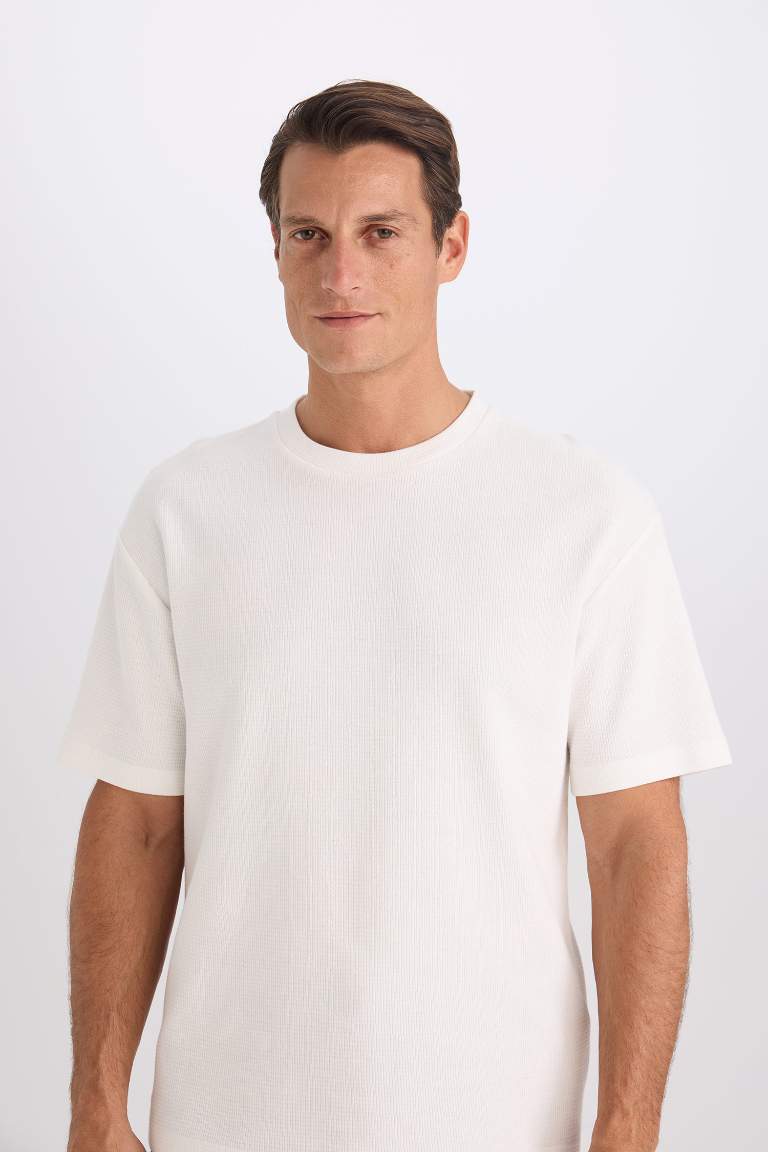 Relax Fit Crew Neck Cotton Basic T-Shirt