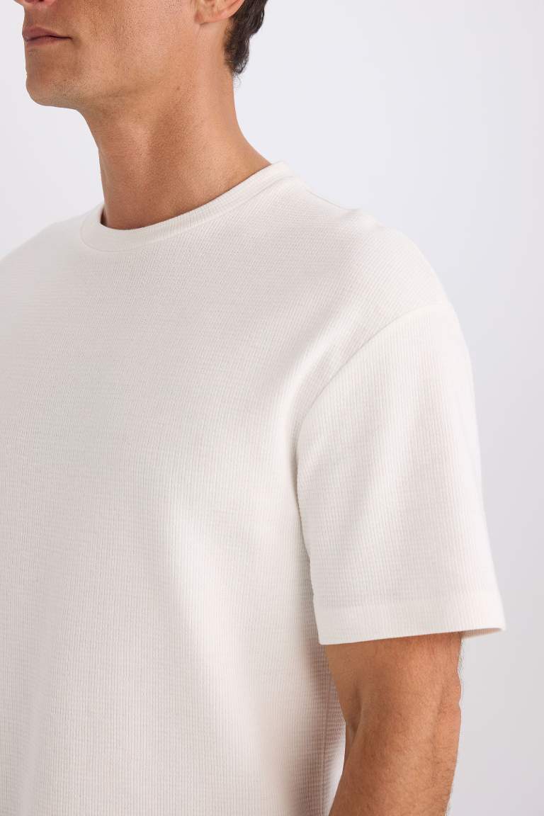 Relax Fit Crew Neck Cotton Basic T-Shirt