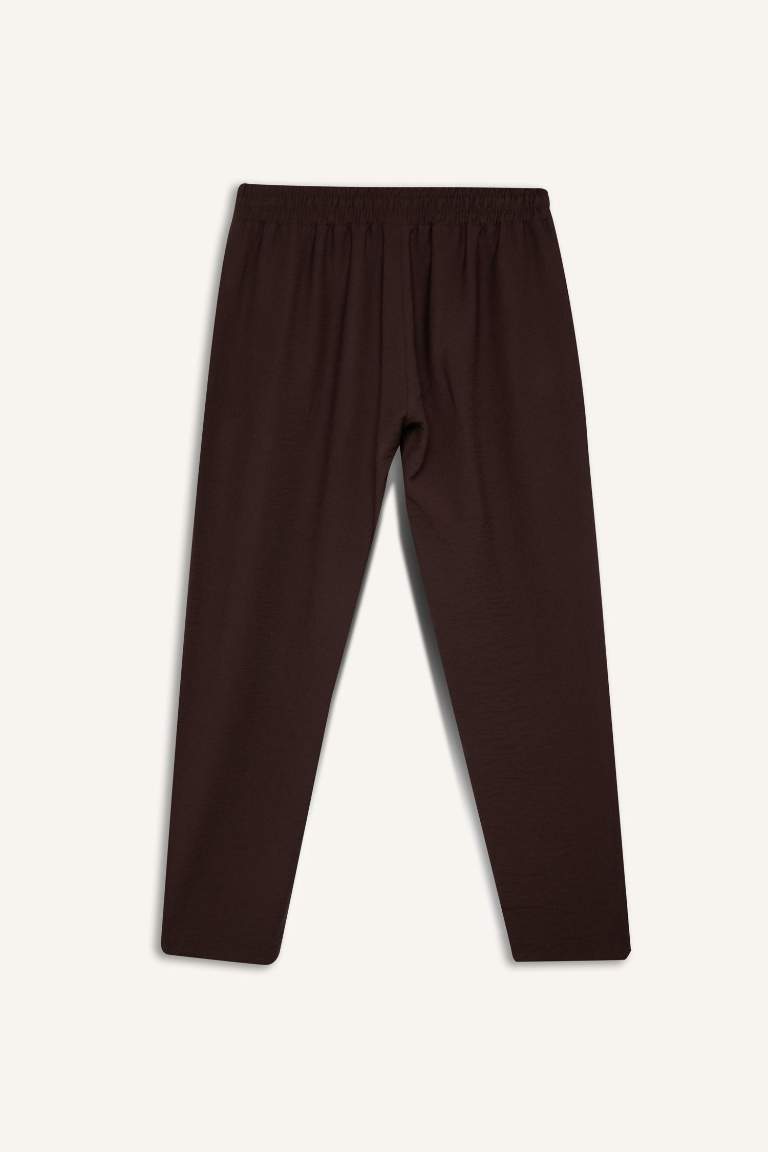 Jogger Pantolon Lastikli Bel Bağcıklı Basic Düz Paça