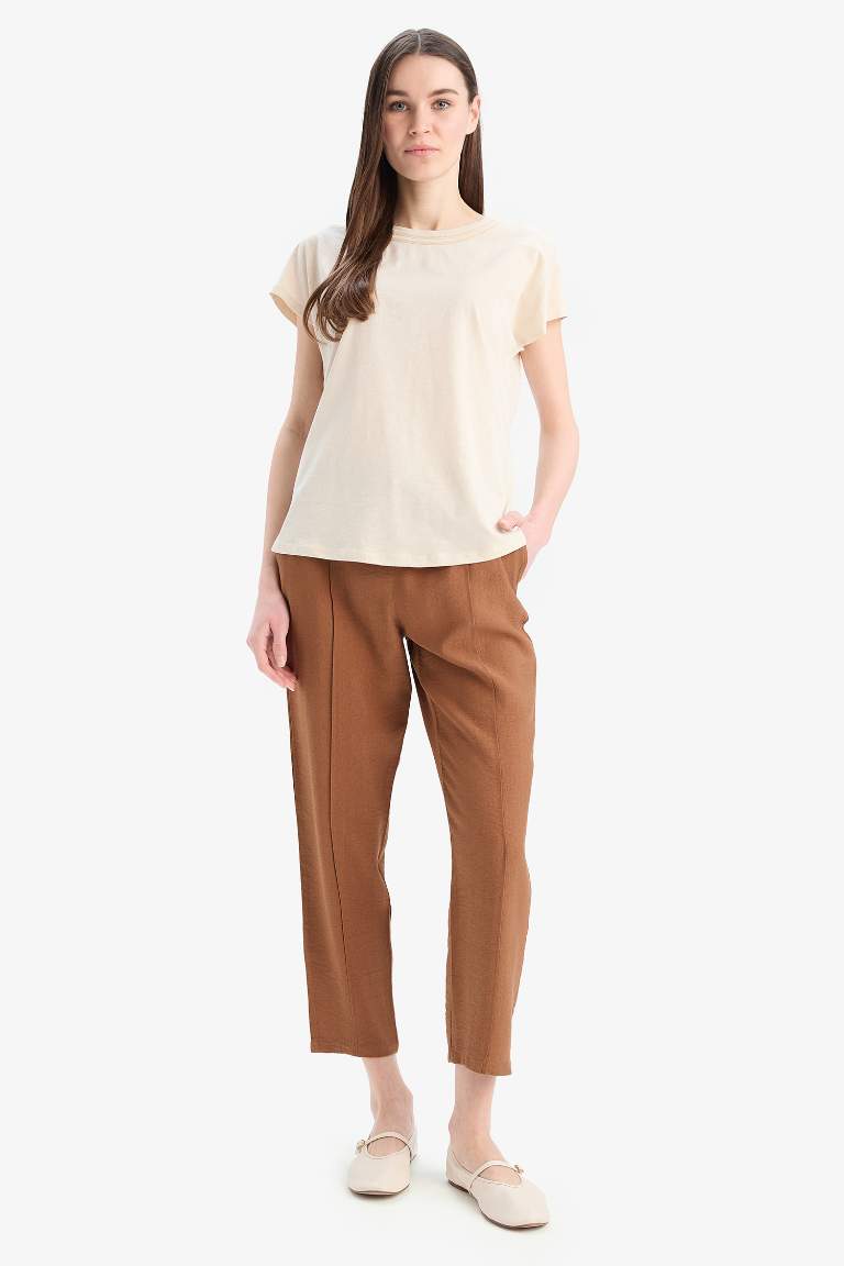 Jogger Fit Esnek Belli Düz Paça Pantolon
