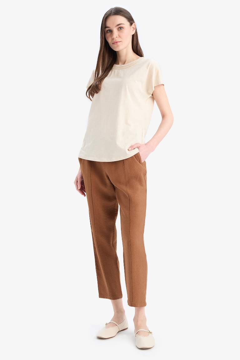 Jogger Fit Esnek Belli Düz Paça Pantolon