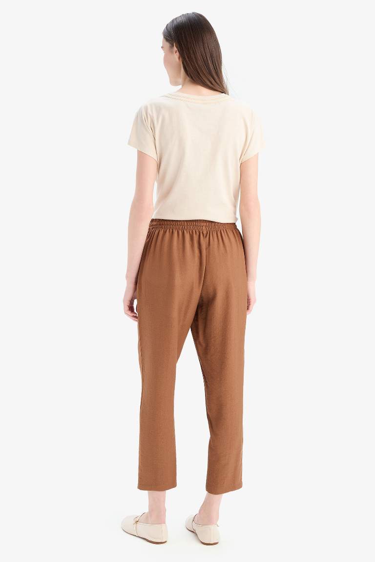 Jogger Fit Esnek Belli Düz Paça Pantolon