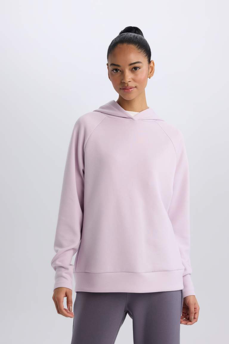 DeFactoFit Standart Fit Kapüşonlu Sporcu Sweatshirt