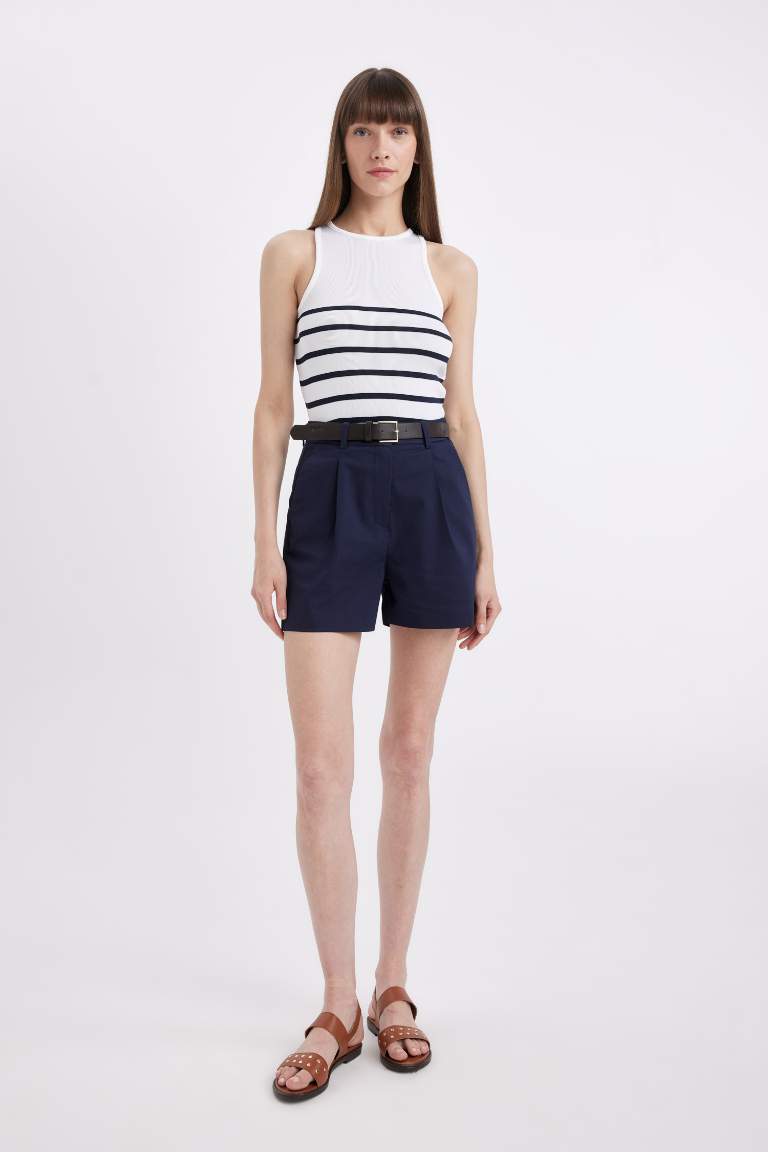 Chino High waist Short Leg Shorts