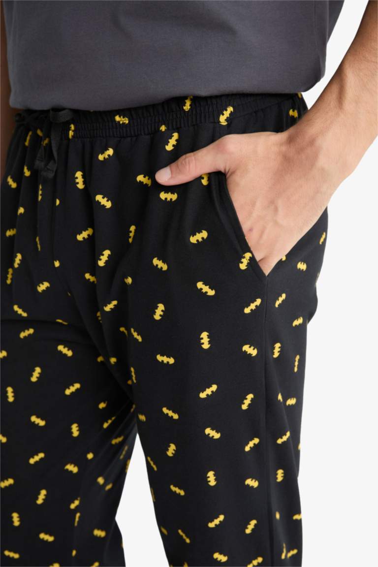 Batman Pijama Takımı Regular Fit Kısa Kollu Üst Uzun Alt