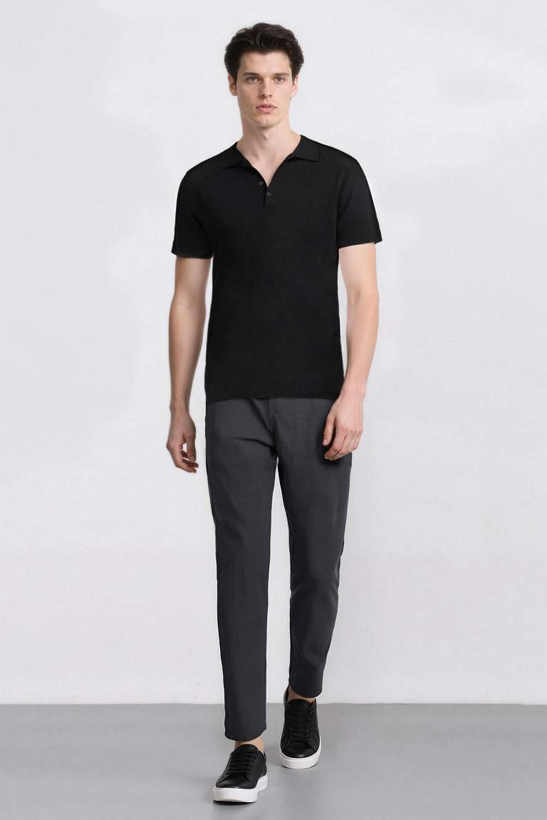 Летние Jogger брюки slim fit с карманами и прямыми штанинами