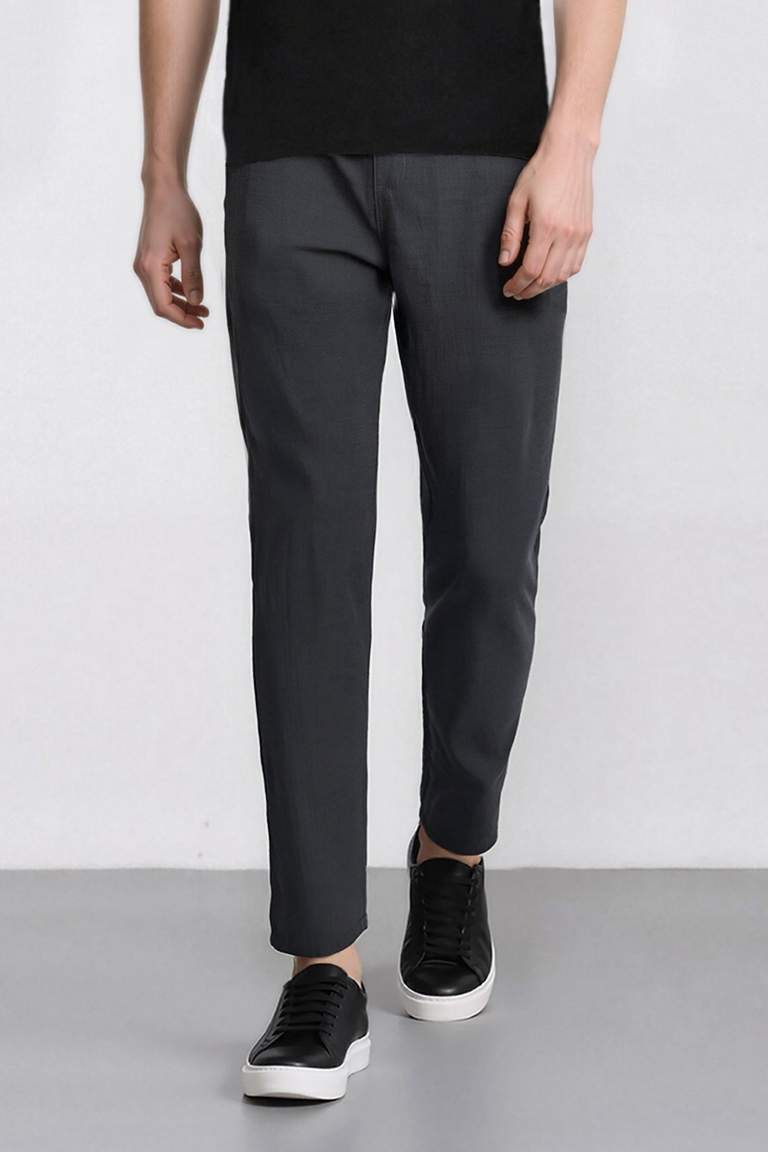 Летние Jogger брюки slim fit с карманами и прямыми штанинами