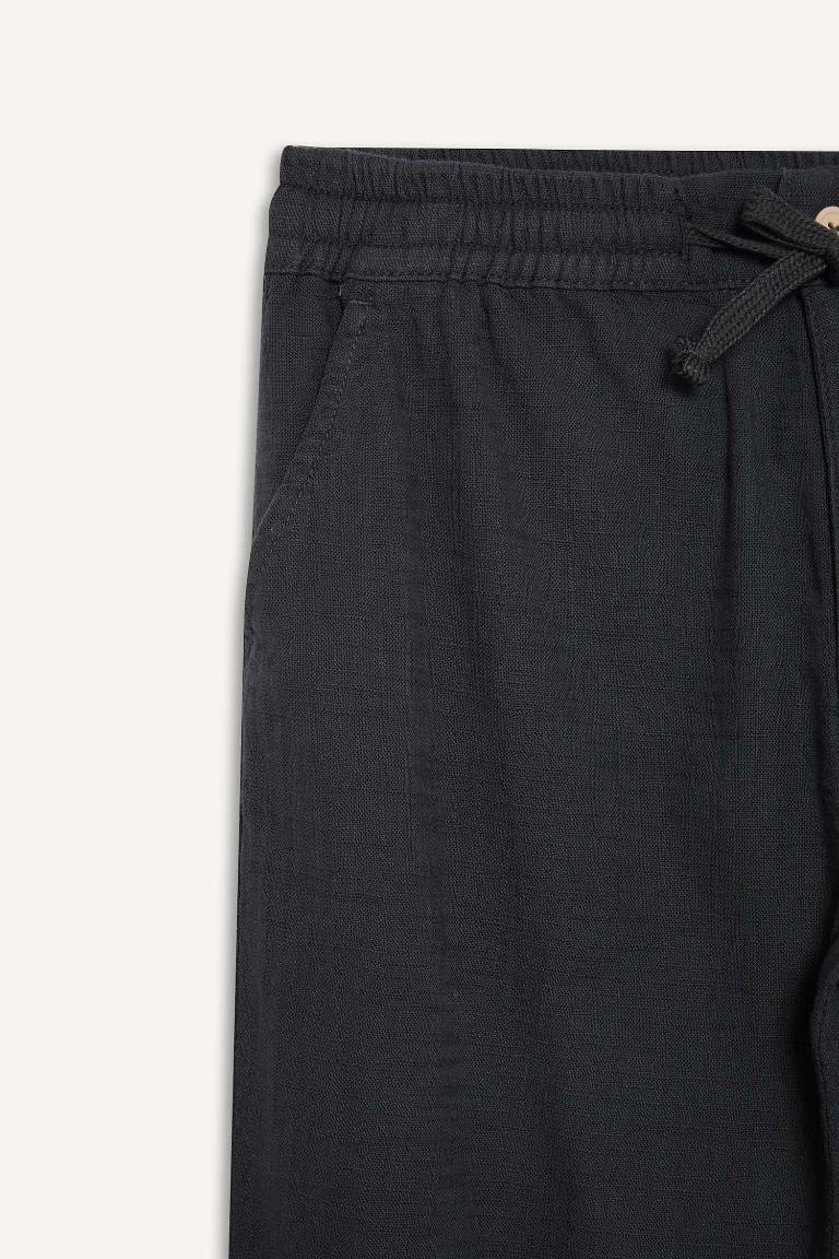 Летние Jogger брюки slim fit с карманами и прямыми штанинами