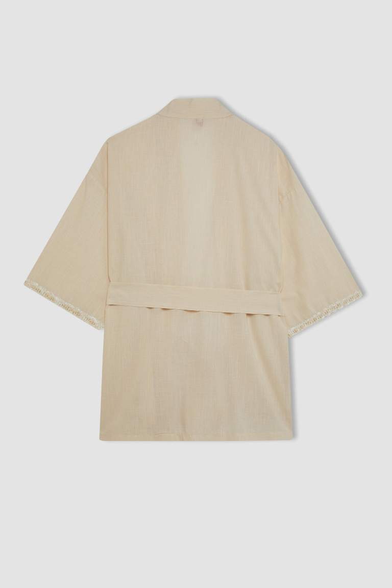 Regular Fit Pamuklu Kimono-Fall in Love