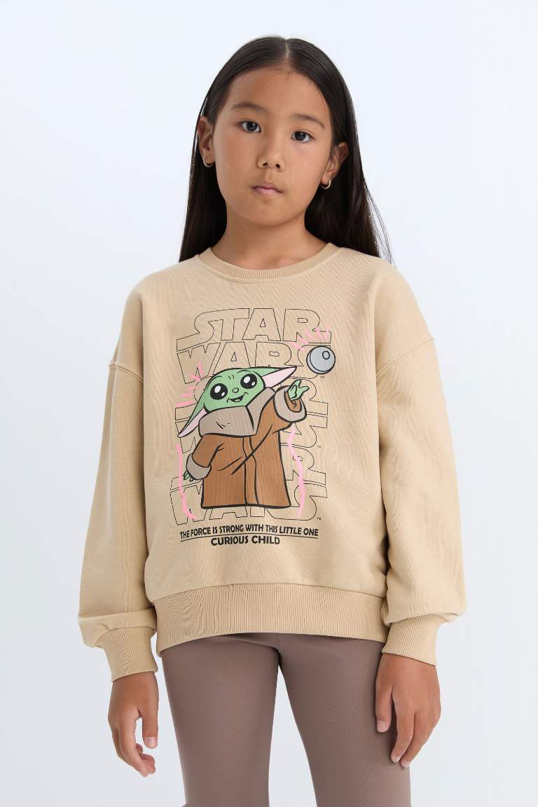 Girl Star Wars-Mandalorian Relax Fit Crew Neck Sweatshirt