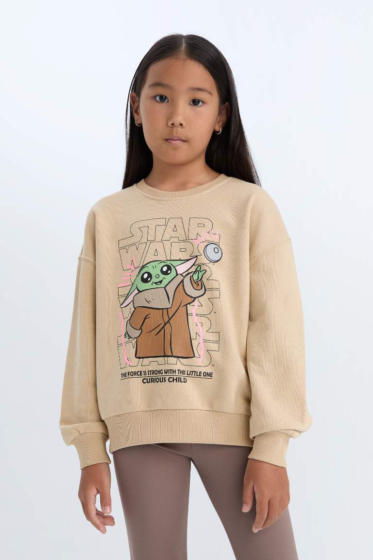 Girl Star Wars-Mandalorian Relax Fit Crew Neck Sweatshirt