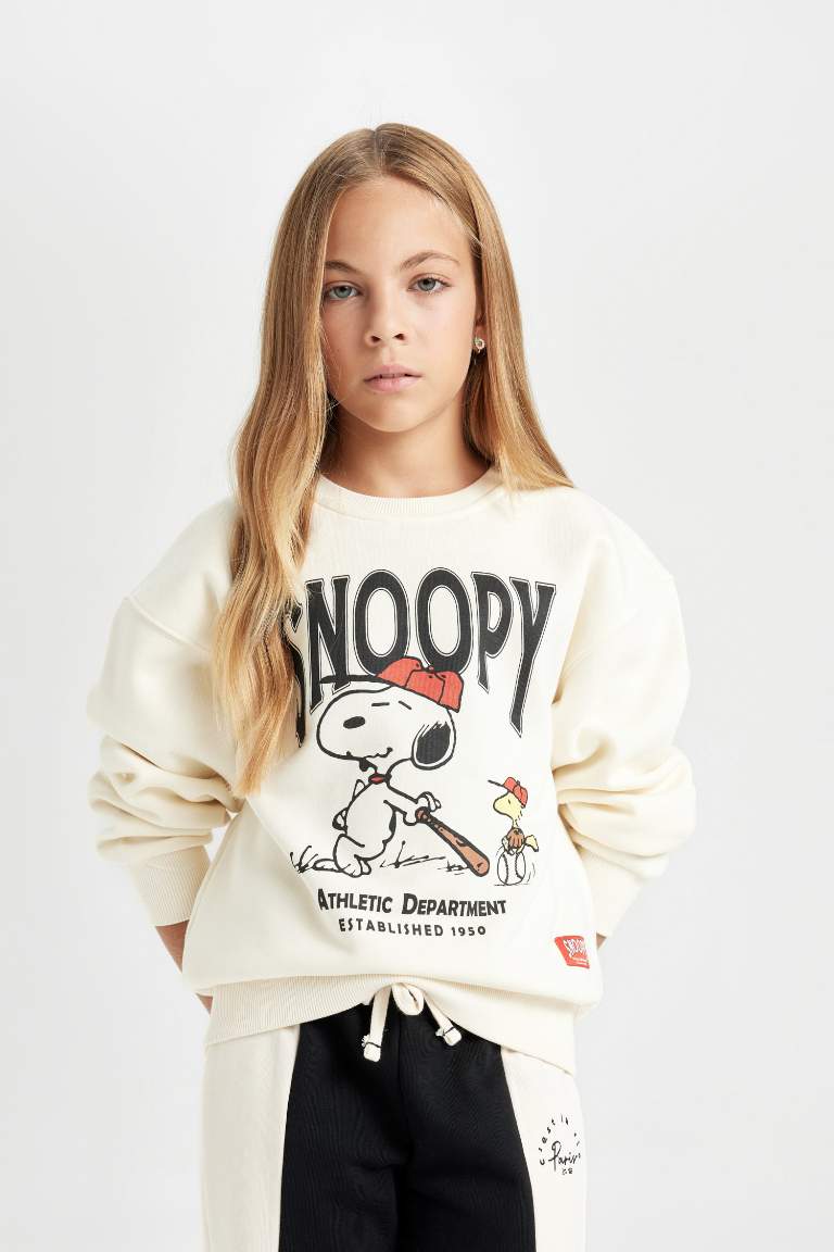 Sweat-Shirt Oversize à Col rond Snoopy