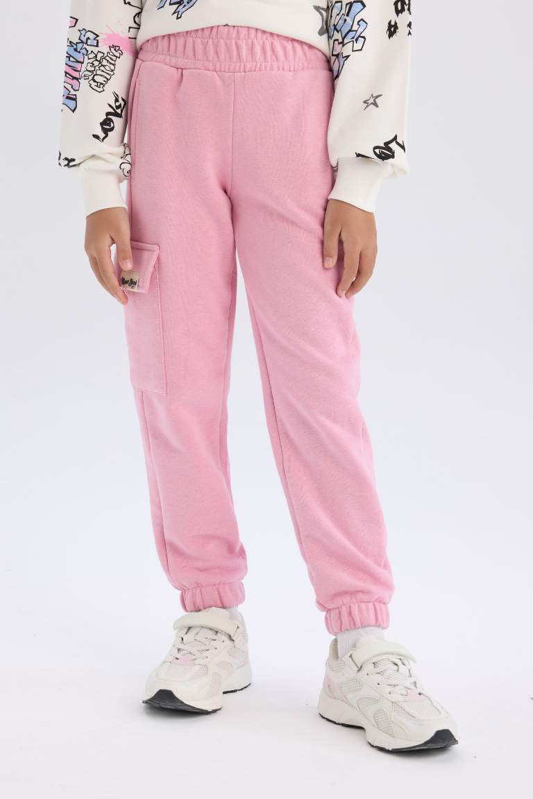 Girl Elastic Waist Cargo Jogger Sweatpants