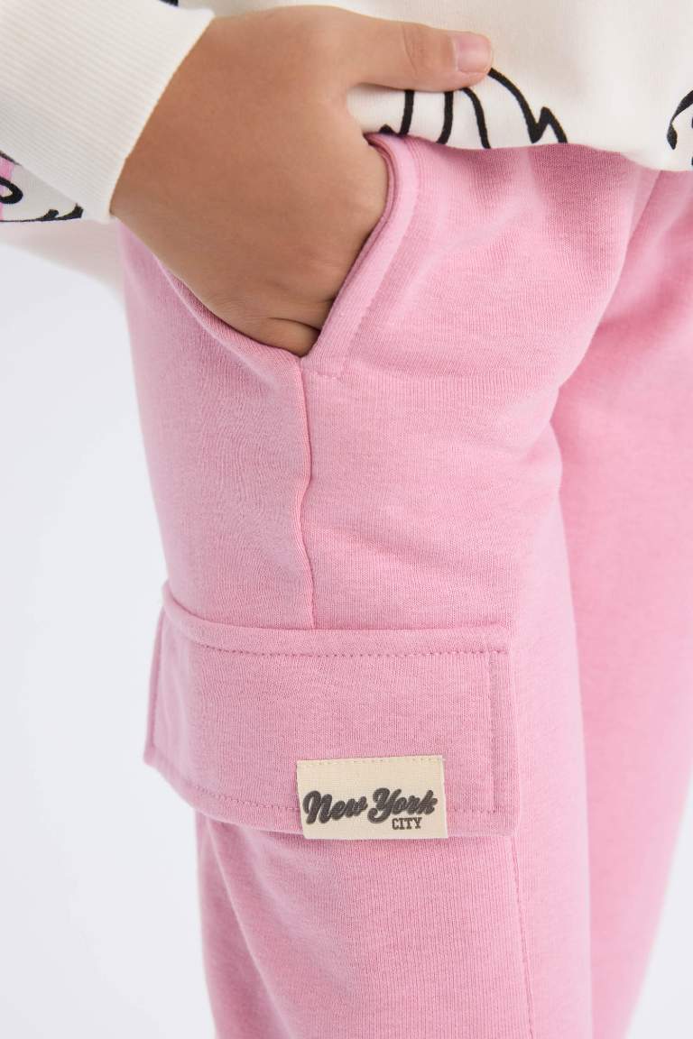 Girl Elastic Waist Cargo Jogger Sweatpants