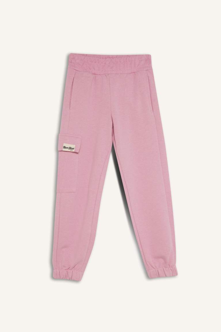 Girl Elastic Waist Cargo Jogger Sweatpants