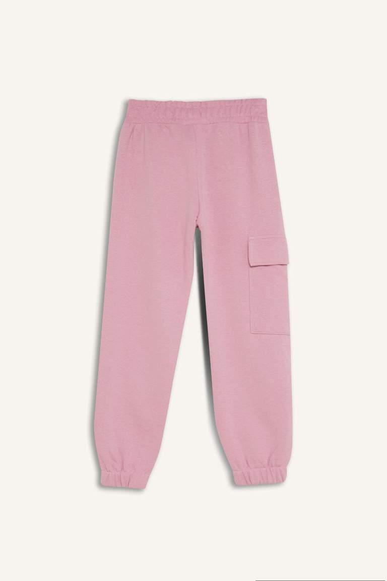 Girl Elastic Waist Cargo Jogger Sweatpants