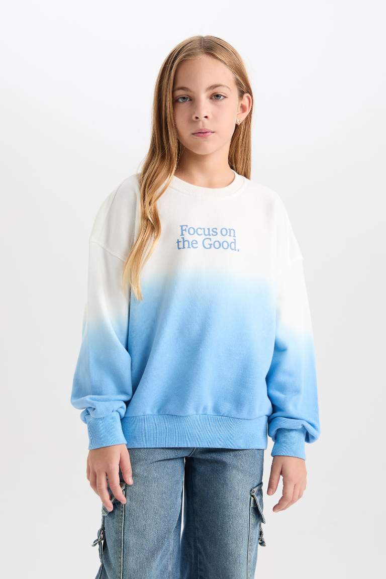 Sweat-shirt Oversize Col rond Dégradé