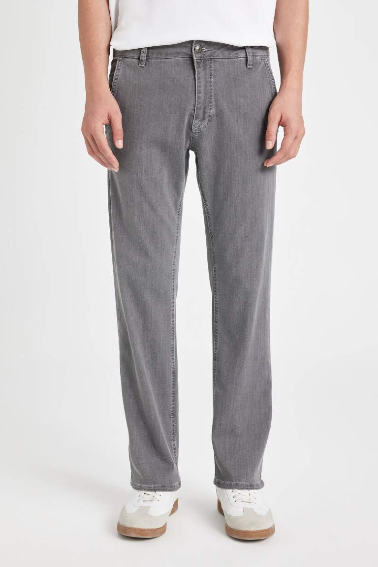 Pantalon Jean droit à taille normale Coupe régulière