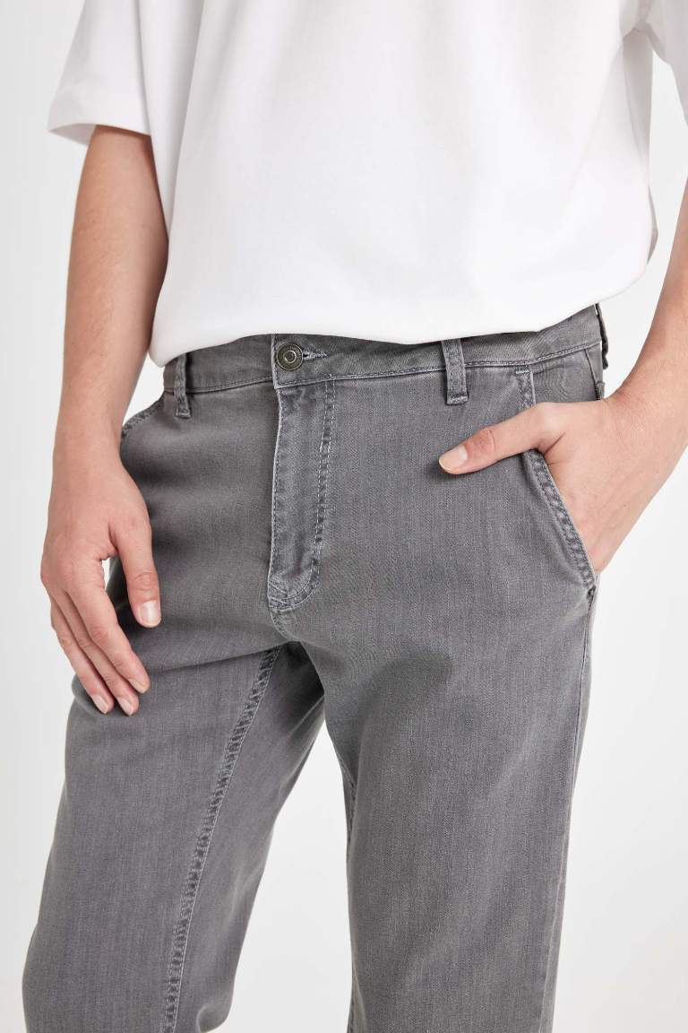 Pantalon Jean droit à taille normale Coupe régulière