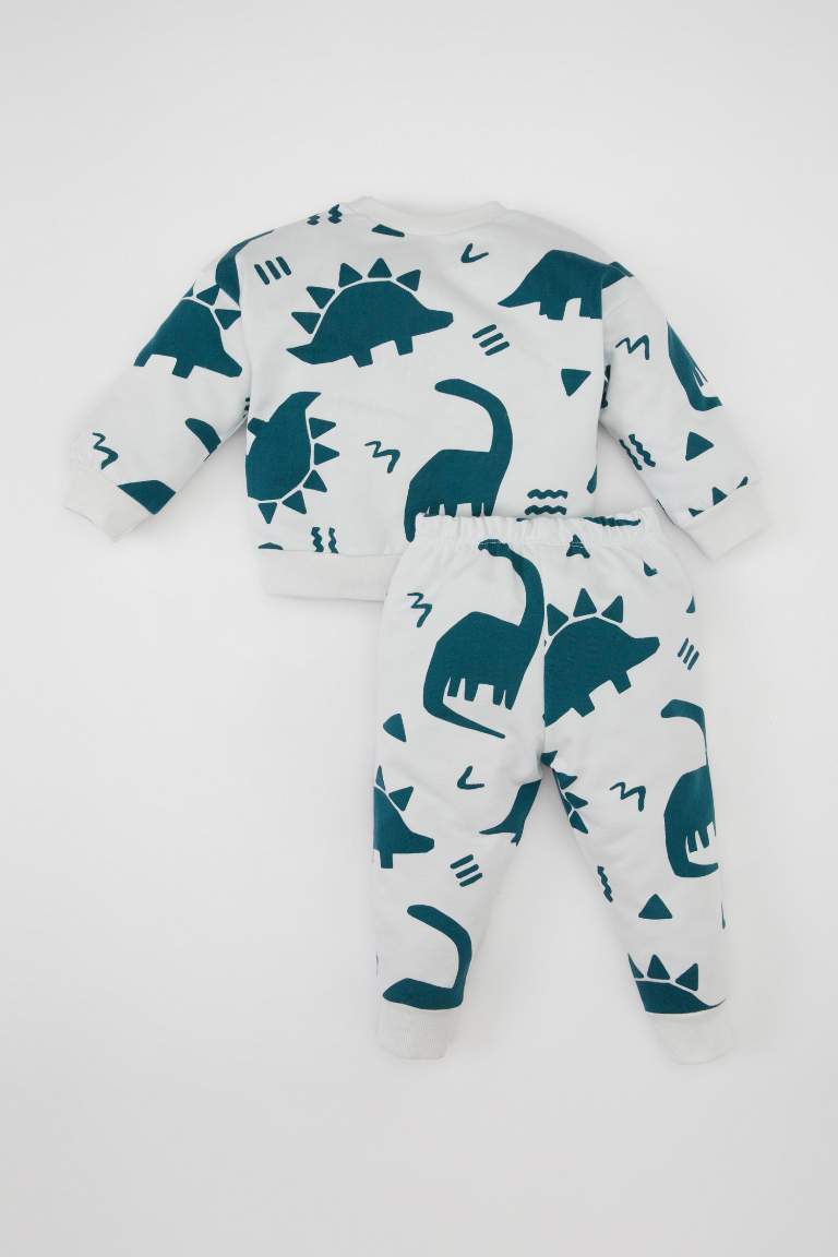 Baby Boy Dinosaur Printed Sweatshirt Sweatpants 2 Piece